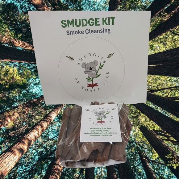 Koala Aire EUCALYPTUS TREE BARK Smudge 15 PACK - 100% ORGANIC Air Smoke Cleanser - Picture 7 of 9